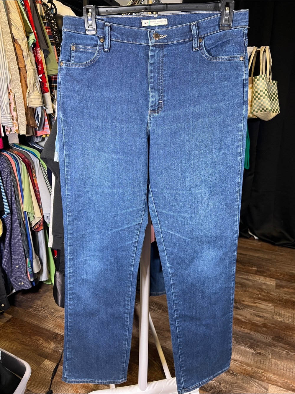 Lee Straight Leg Women's Jeans in Classic Blue Denim